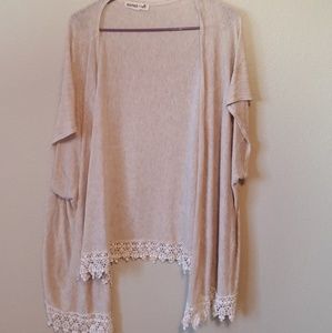Cream lace shawl